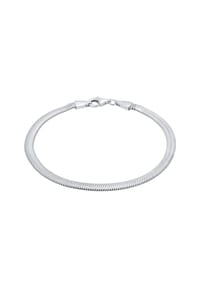 KUZZOÍ - Armband Flach Elegant Schlangenkette Fischgräte 925 Silber - Gold