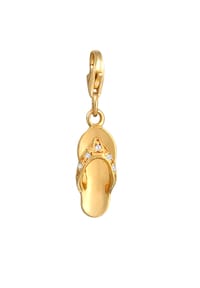 Nenalina - Charm Anhänger Sandale Zirkonia Kristalle 925 Silber - Gold