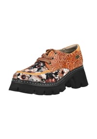 LAURA VITA® - Leder/Textil Halbschuhe - Kastanie