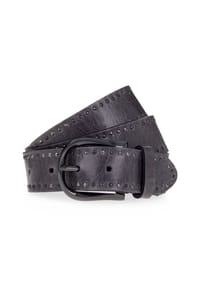 B.BELT - Nietengürtel Leder - anthrazit