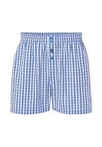 El Búho NOCTURNO® - Klassische Boxershorts mit amerikanischer Naht aus Baumwolle - Blau