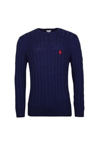 U.S. POLO ASSN. - Pullover Strick Zopfmuster - dunkelblau
