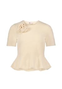 Vera Mont - Strickpullover mit Rundhalsausschnitt - Champagne Sorbet