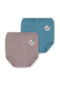 normani® - 2er Pack Baby Merino Windelhose Tokoroa - Anthrazit/Grau