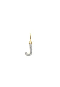 XENOX - Damen Anhänger Buchstabe J, 925er Silber - GELBGOLD