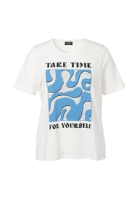 VIA APPIA -DUE- - Shirt mit Front-Print - ecru