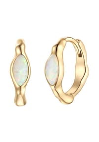 GLANZSTÜCKE MÜNCHEN - Damen Ohrringe aus 925/- Sterling Silber in gelbgold mit Opal - gelbgold