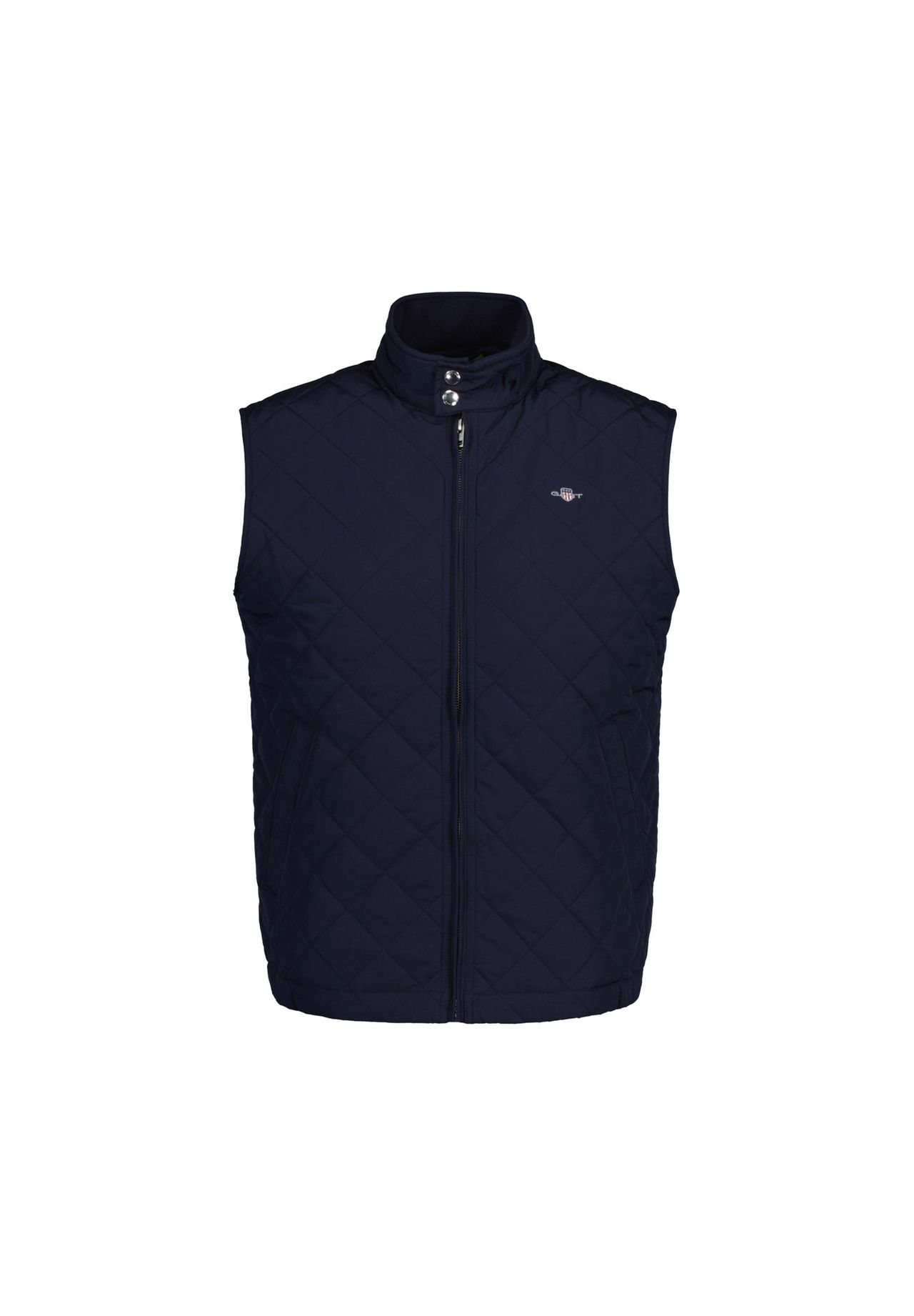 Hemden Gant Herren Evening Blue Regular Fit Steppweste Einfarbig - Bild 5