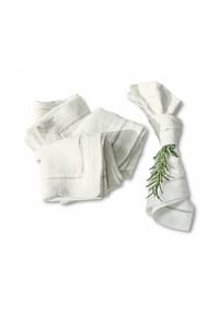 LOBERON - Serviette 4er Set Covent Garden weiß - weiß