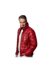 JILANI - Herren Lederjacke Steppjacke Lammnappa rot - rot