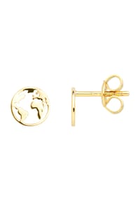 XENOX - Damen Ohrstecker "Weltkugel XS3163G", 925er Silber - gold
