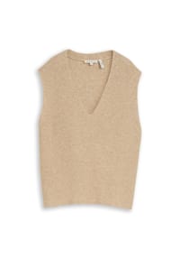 TOM TAILOR - Pullunder, V-Ausschnitt, für Damen - 40523 BEIGE MELANG