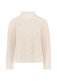 CARTOON - Strickpullover mit Stehkragen - Cream/Green