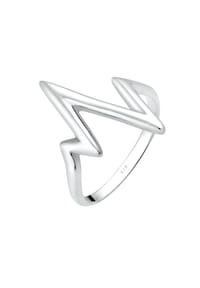 elli. - Ring Geo Herzschlag 925 Sterling Silber - Gold