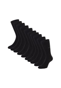 CINQUE - Herren Socken, 10er Pack - Business-Socken, Baumwollmischung, Logo, einfarbig - Anthrazit