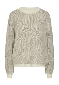 PIECES - Pullover "Jenna", Rippblende, für Damen - 188926001 WHITECA