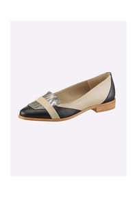 heine - Slipper - sand-schwarz