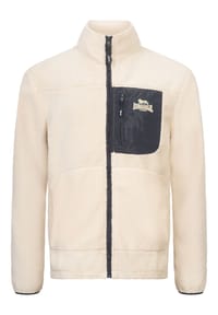 LONSDALE™ - Herren Sherpa Jacke normale Passform LARTINGTON - Ecru/Navy