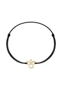 Rafaela Donata - Armband gelbgold Textil (schwarz) - gelbgold