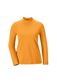 GOLDNER - Kurzgröße:  Stehkragenshirt mit Langarm - royalblau