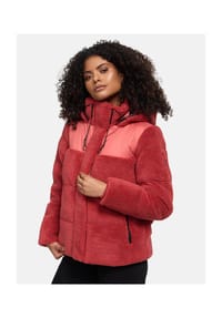 MARIKOO® - Kapuzenplüschjacke Kaguraa 16 - Aubergine