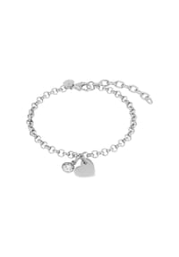 TOM TAILOR WOMEN - Armband für Damen, Edelstahl, Kristallglas | Herz - rosefarben