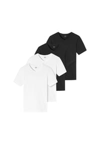 SCHIESSER - T-Shirt Uncover - schwarz-weiss