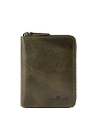 GREEN BURRY Newport - Newport Geldbörse RFID Schutz Leder 13 cm - british green
