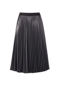 GOLDNER - Plisseerock im Metallic Look - metallic-grau