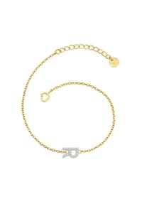 GLANZSTÜCKE MÜNCHEN - Damen Armband aus 925/- Sterling Silber in Gelbgold mit Zirkonia - gelbgold
