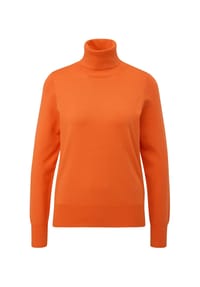 s.Oliver - Rollkragenpullover, Rippbündchen, für Damen - 2504  ORANGE