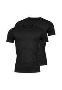 mey - Unterhemd / Shirt Kurzarm 2er Pack Dry Cotton - Schwarz