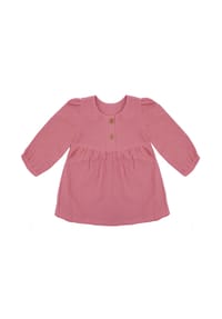 maximo® - GOTS BABY GIRL-Bluse langer Ärmel, Musselinstoff - altrosa