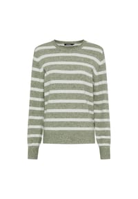 olsen - Pullover mit Streifenmuster - Moss Green Melange