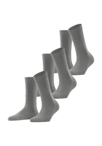 FALKE - Kurzsocken, 3er-Pack, Bündchen, uni, für Damen - 3009 BLACK