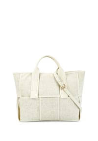 HARPA - Schultertasche WEIDA mit Leinen - BV23286 beige-natur