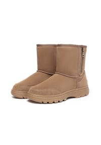 EVERAU® - Damen Reißverschluss Kurzstiefel Starling - CHESTNUT