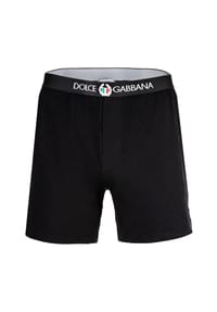 DOLCE & GABBANA Herren Jersey-Boxershorts - "Shorts", Logo-Bund, Stretch Baumwol - undefined - Blau