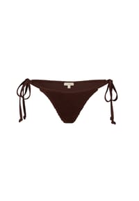 MODA MINX - Bikinihose Scrunch Tie Side Bikini Bottom mit strukturiertem Scrunch-Material - Coffee
