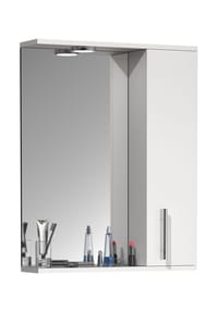 VCM. - Badschrank zeitlos | Maße ca. H. 71 x B. 55 x T. 14 cm | ausreichend Stauraum | Spiegelschrank - Lisalo L - weiß