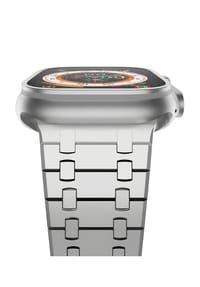 S&T DESIGN - Edelstahl Armband für Apple Watch 42–49mm - silber