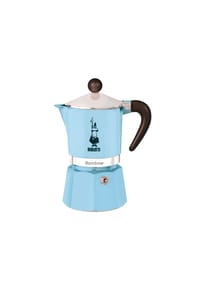 BIALETTI - Espressokocher Rainbow für 1 Tasse, Aluminium, Hellblau, 60 ml - Gelb