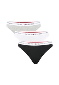 TOMMY HILFIGER - Slip Ess. Cotton, 3er-Pack, für Damen - 0R7 BLACK/BLACK/BL