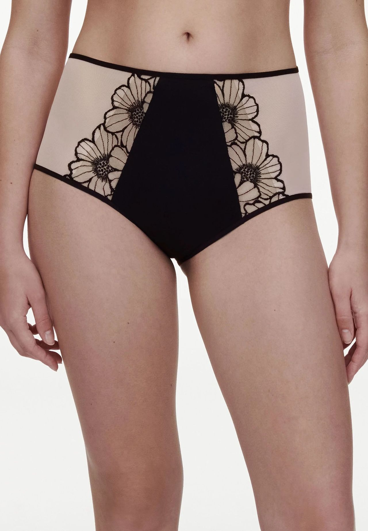 Chantelle Taillienslip, Stickerei, FüR Damen, Schwarz|Beige, 38