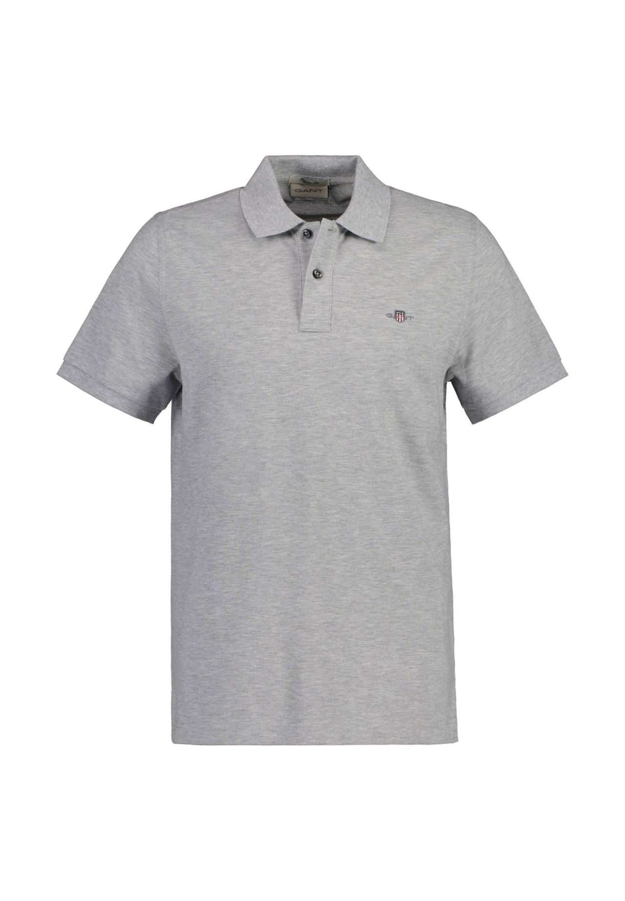 Gant Herren Poloshirt - Regular Shield Kurzarm Knopfleiste Pique Stickerei Grau Xl - Bild 11