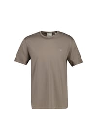 GANT - Herren T-Shirt - REGULAR SHIELD, Rundhals, kurzarm, Baumwolle, Stickerei - Anthrazit