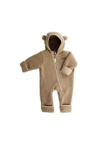 maximo® - BABY-Overall, Sherpa, Bär Öhrchen, Kapuze, Reißverschluss, - flanell