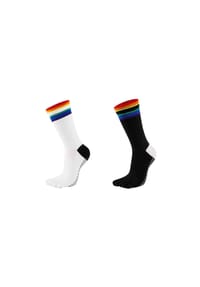 MUNADUNA - 2er-Pack Atmungsaktive Anti-Rutsch Yoga-/Pilates-Zehensocken Fitness-Socken,Baumwolle,Anti-Rutsch - Bunt Mix