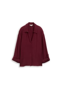 TOM TAILOR - Hemdbluse, Turn-Up-Detail, für Damen - 10342 PREPPY PLUM