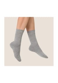 KUNERT - Socken Wool Care, Rippbündchen, für Damen - 0070 SCHWA